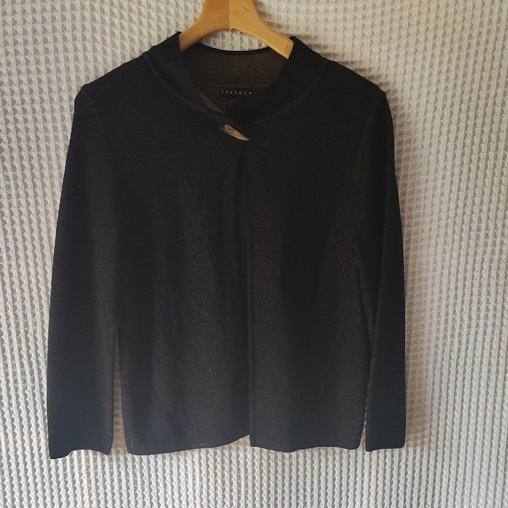 SPANNER Black Knit Cardigan Medium